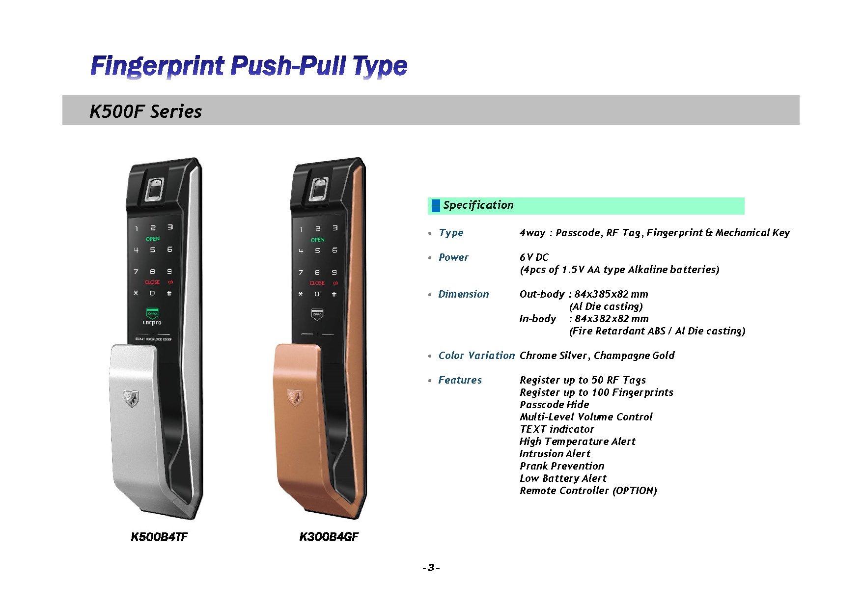 K500 Series Introduction Page 03