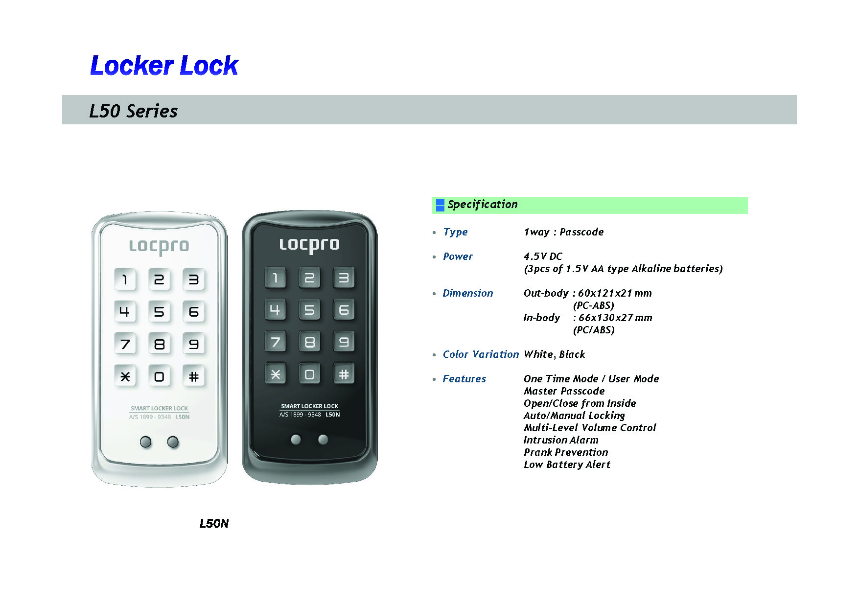 L50 Series Introduction Page 02