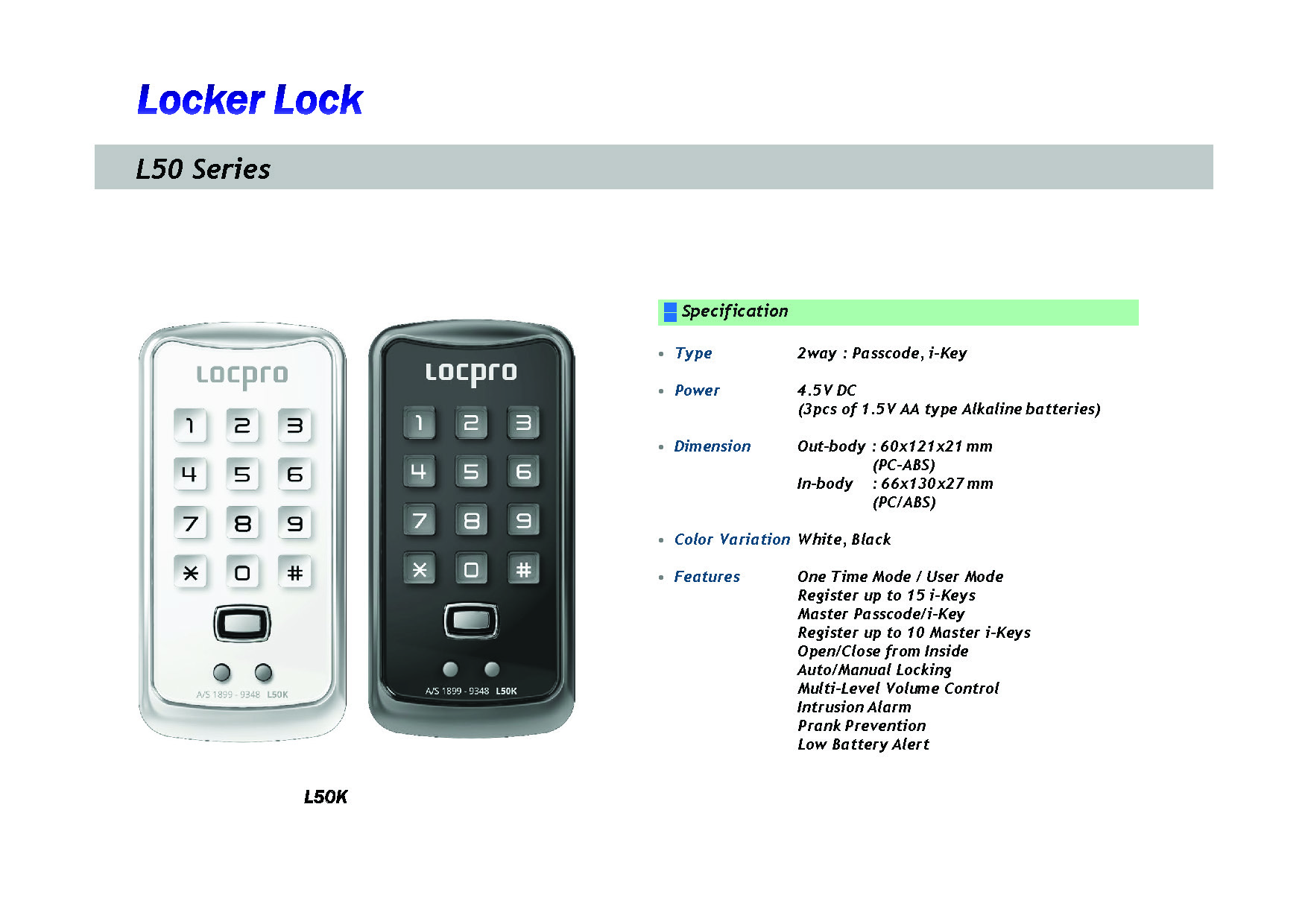 L50 Series Introduction Page 03